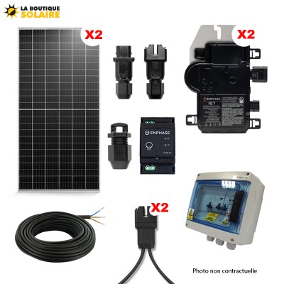 Kit solaire 600Wc autoconsommation 2 micro onduleurs PLUG&PLAY