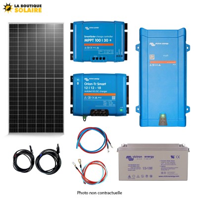 Kit de panneau solaire monocristallin 360 W 12 V avec contrôleur de charge LCD PWM 30 A câbles solaires pour chargement de batterie 12 V/24 V connecteurs MC4 