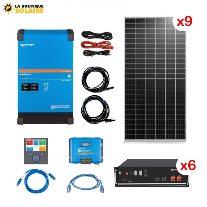 kit solaire autoconsommation 3000w avec batterie 300ah-3000Va