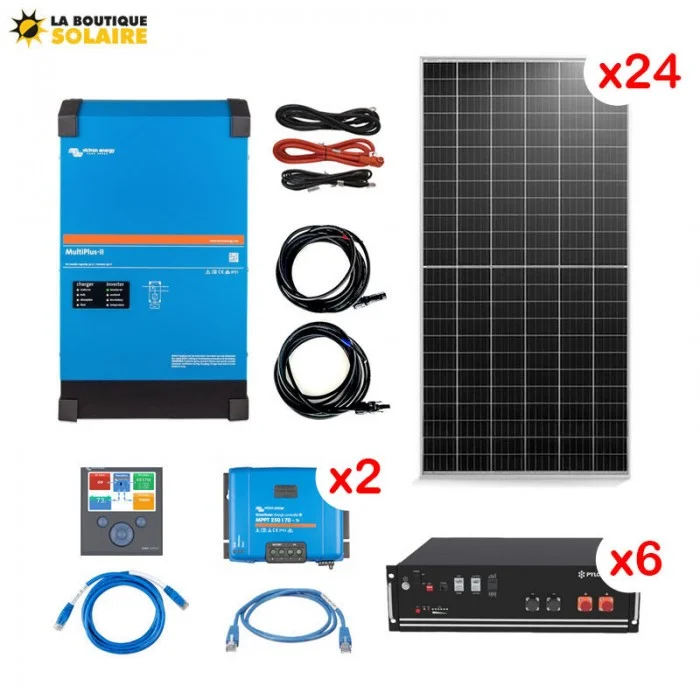 kit solaire autoconsommation 9000w avec batterie 300ah-10000Va