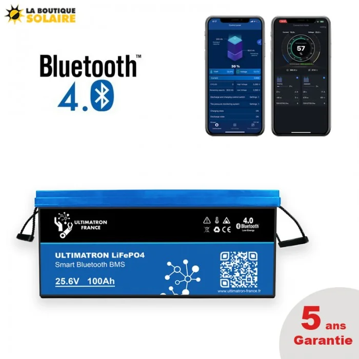 Batterie Lithium Ultimatron Lifepo4 Smart bms 25.6V 100ah