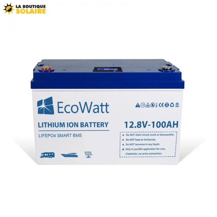 Batterie Lithium LiFeP04 Smart 12.8V 50Ah Panel Solaire