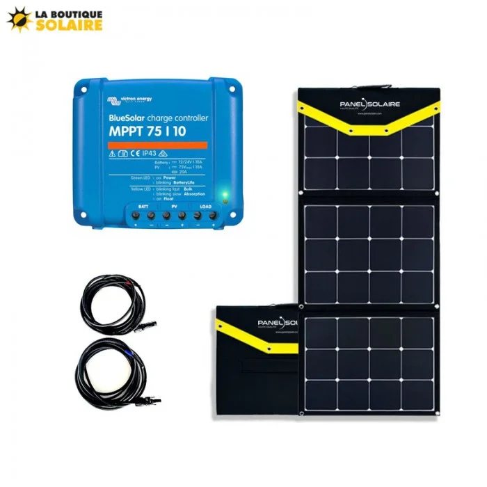 Kit Panneau Solaire Photovoltaïque Camping-Car pliable et portable