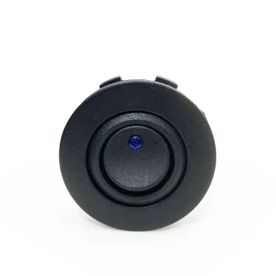 Interrupteur Rond ON/OFF avec Led Bleu PANEL SOLAIRE (Supp + écrou inclus)