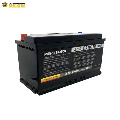 Batterie PANEL SOLAIRE Lithium LiFeP04 12V 100Ah Smart BMS remplacement  VARTA