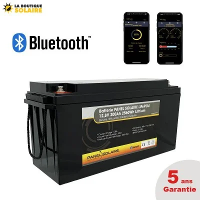 lithium lifepo4 battery smart bms 12 8v 200ah - La boutique solaire 