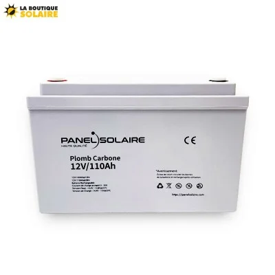 Batterie 12V/110Ah PLOMB CARBONE PANEL SOLAIRE ( Inserts M8 )