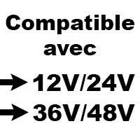 Fusible compatible avec système 12v, 24v, 36v, 48v