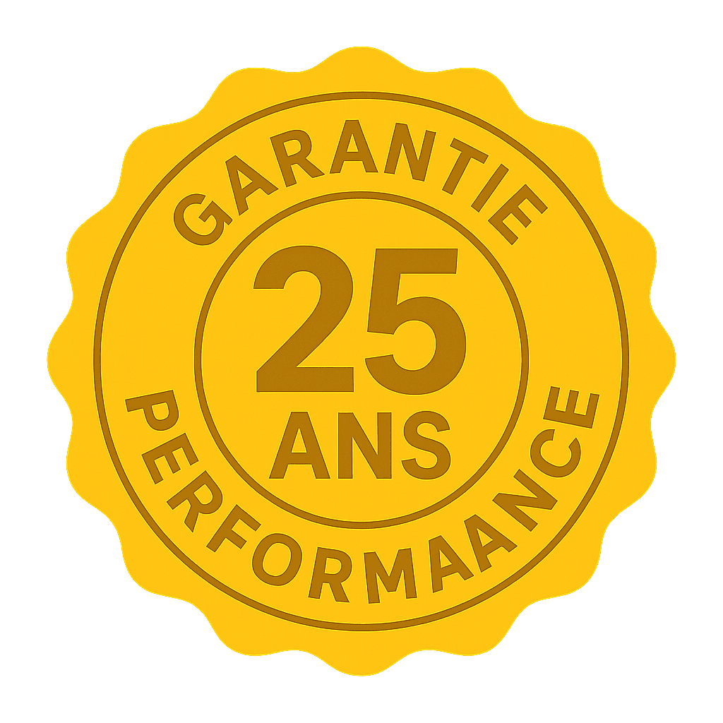 badge de garantie performance 25 ans